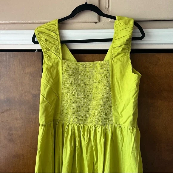 Abercrombie Cap Sleeve Corset Midi Dress NWT - Lime XL - Picture 7 of 8